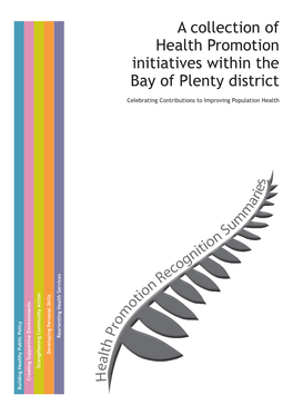 A Collection of Health Promotion Initiatives Within the Bay of Plenty District