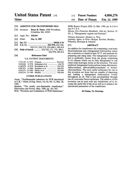 United States Patent (19) 11) Patent Number: 4,806,276 Maier (45) Date of Patent: Feb