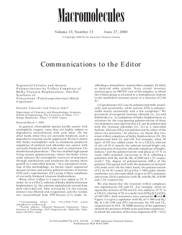 Communications to the Editor