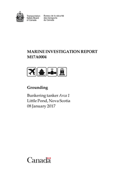 Marine Investigation Report M17a0004
