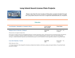 Long Island Sound License Plate Projects