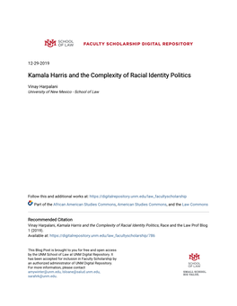 Kamala Harris and the Complexity of Racial Identity Politics
