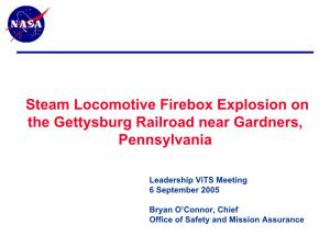 Steam Locomotive Firebox Explosion on the Gettysburg Railroad Near Gardners, Pennsylvania