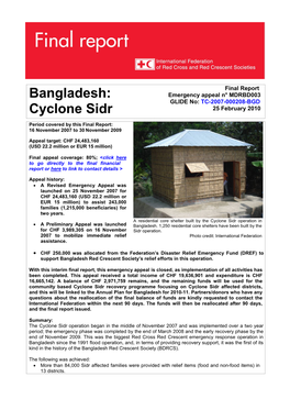 Bangladesh: Cyclone Sidr