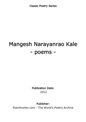 Mangesh Narayanrao Kale - Poems