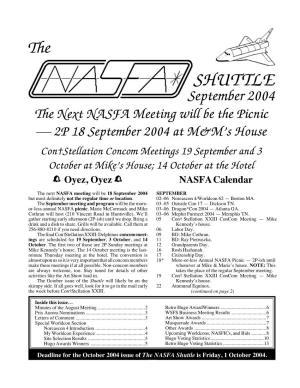 NASFA 'Shuttle' Sep 2004
