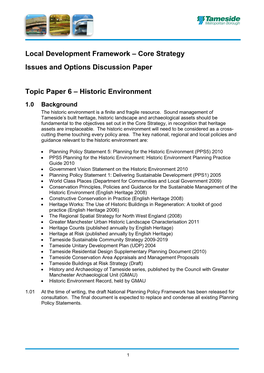 Local Development Framework – Core Strategy Issues and Options Discussion Paper