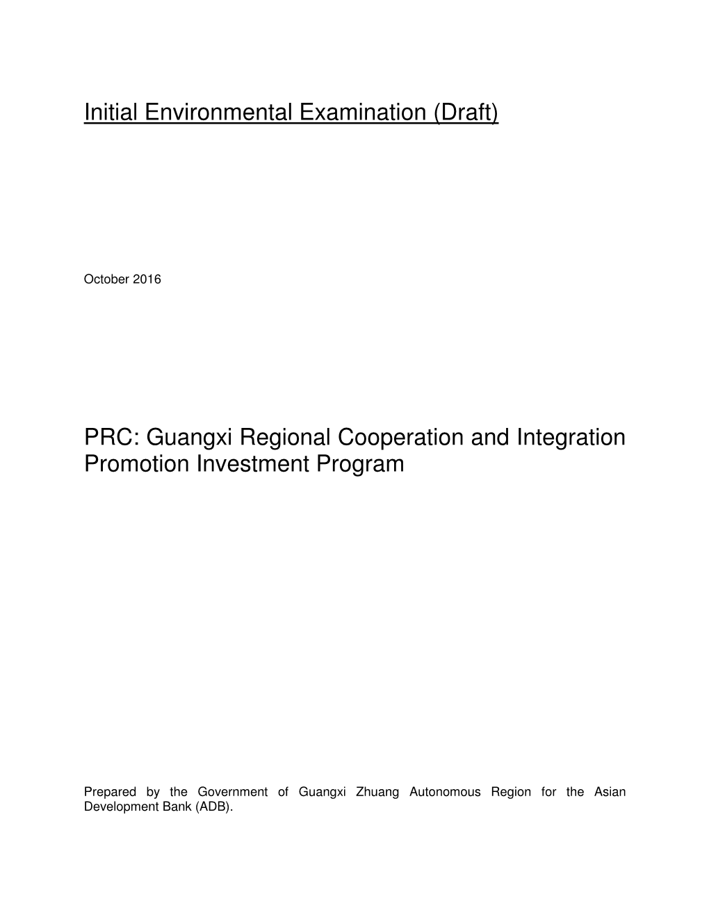 Attachment to Environmental Impact Assessment