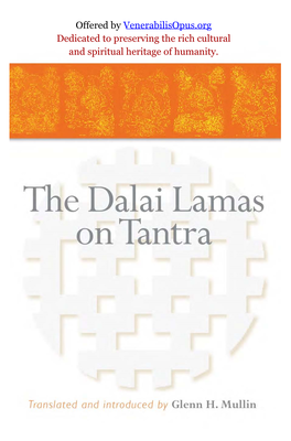 The Dalai Lamas on Tantra Dlontantra Interior 8/31/09 2:18 PM Page Ii