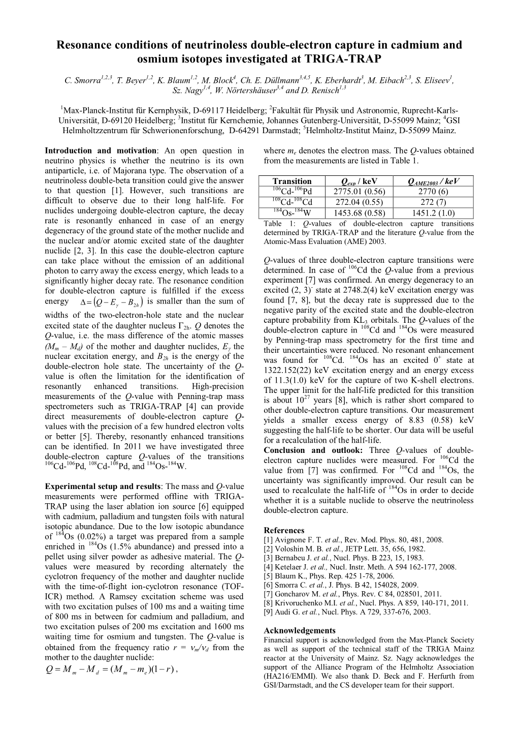 Resonance Conditions of Neutrinoless Double-Electron Capture in Cadmium and Osmium Isotopes Investigated at TRIGA-TRAP
