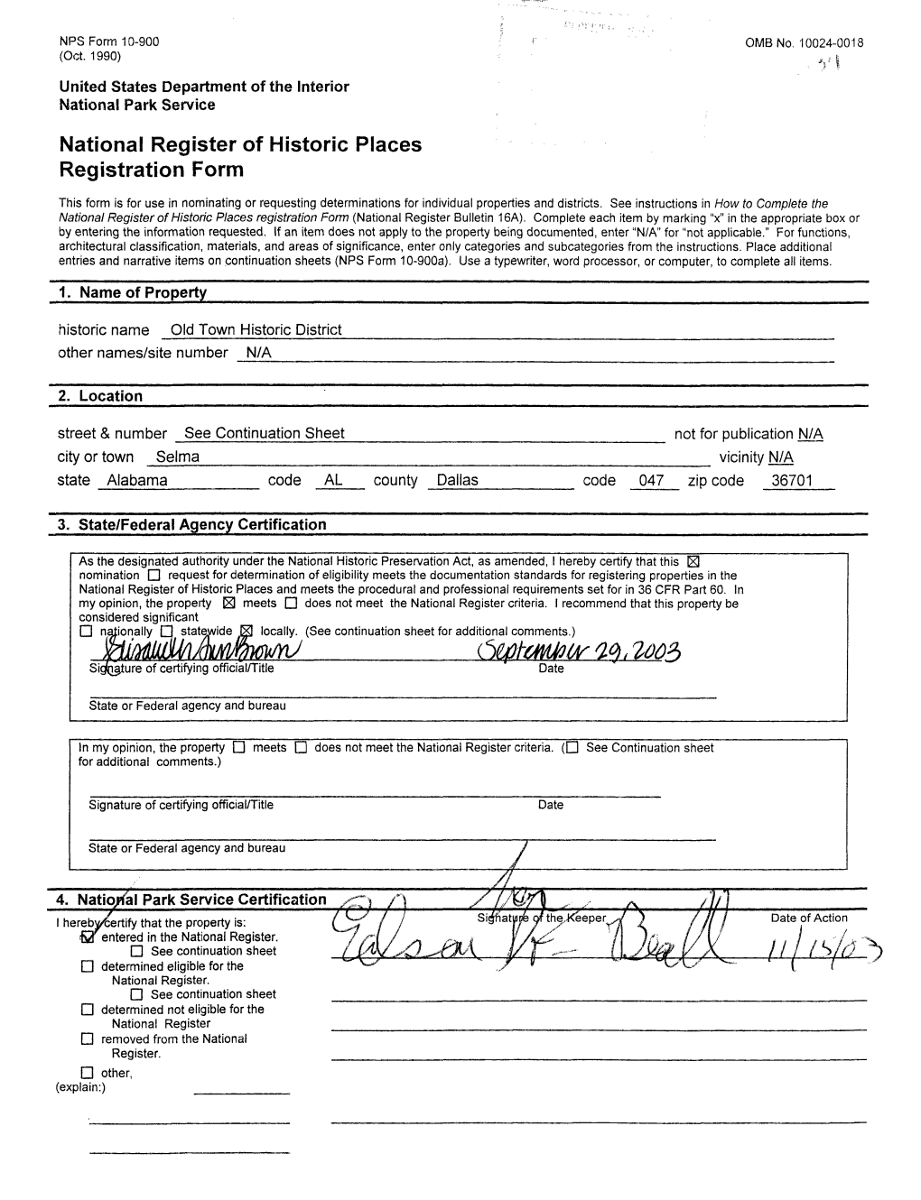 National Register of Historic Places Registration Form