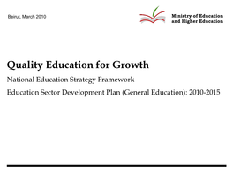 Education Sector Development Plan 2010-2015