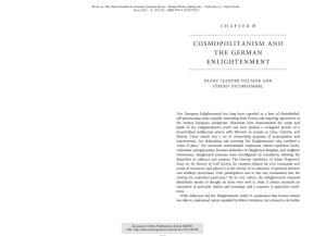 Cosmopolitanism and the German Enlightenment