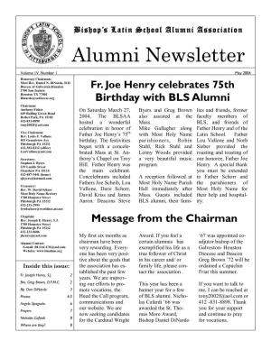 May 2004 Honorary Chairman: Most Rev