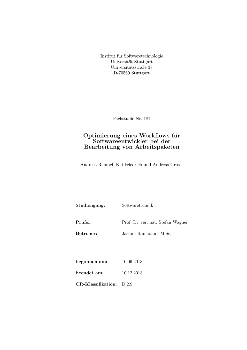 Optimierung Eines Workflows Für Softwareentwickler Bei Der Bearbeitung Von Arbeitspaketen