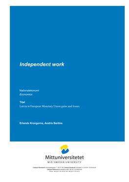 Independent Work