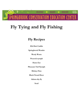 Fly Tying and Fly Fishing