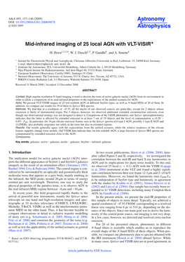 Mid-Infrared Imaging of 25 Local AGN with VLT-VISIR