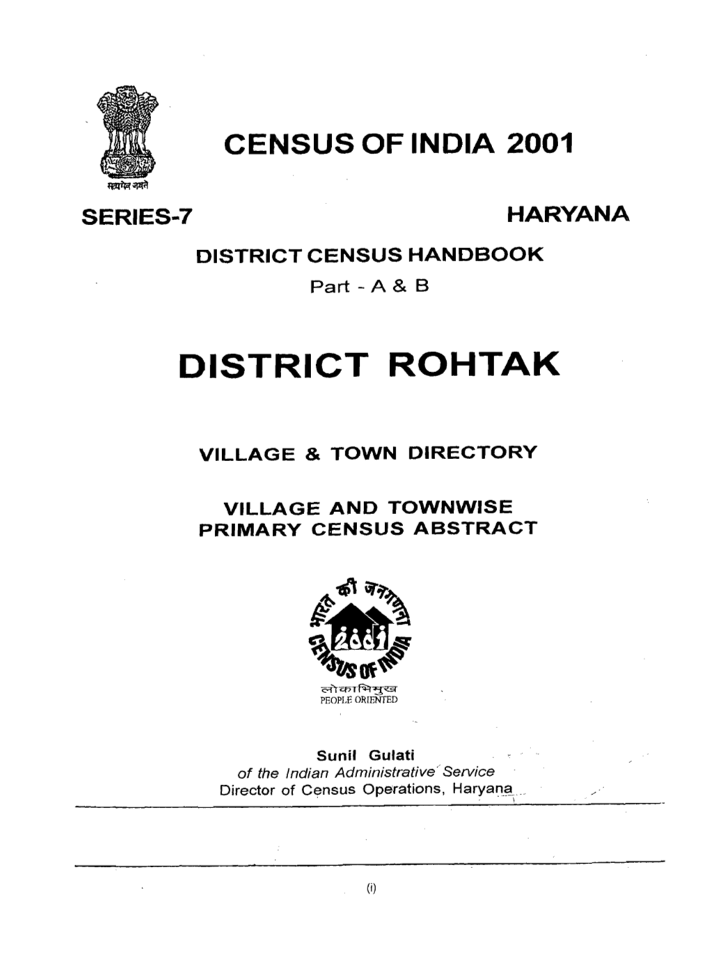 Village and Townwise Primary Census Abstract, Rohtak, Part