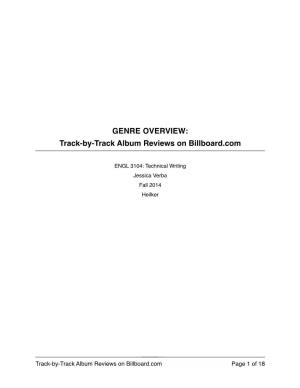 Track-By-Track Album Reviews on Billboard.Com