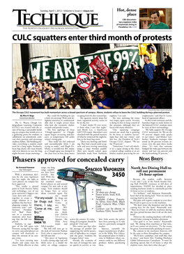 CULC Squatters Enter Third Month of Protests