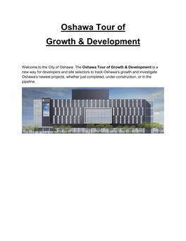 Oshawa Tour of Growth and Development