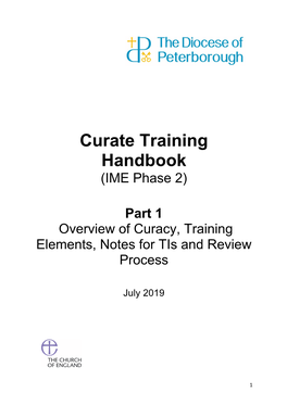 (IME Phase 2) Part 1 Overview of Curacy, Training Elements, Notes for Tis and Review Process