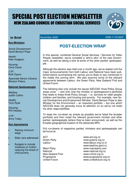 2005 Post-Election Newsletter