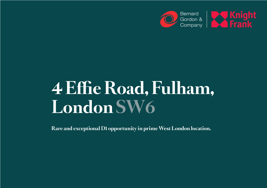 4 Effie Road, Fulham, London SW6