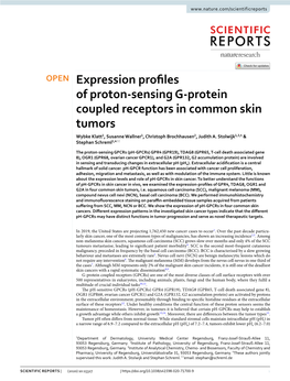 Expression Profiles of Proton-Sensing G-Protein Coupled Receptors In