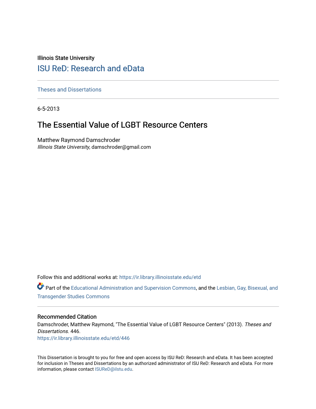 The Essential Value of LGBT Resource Centers