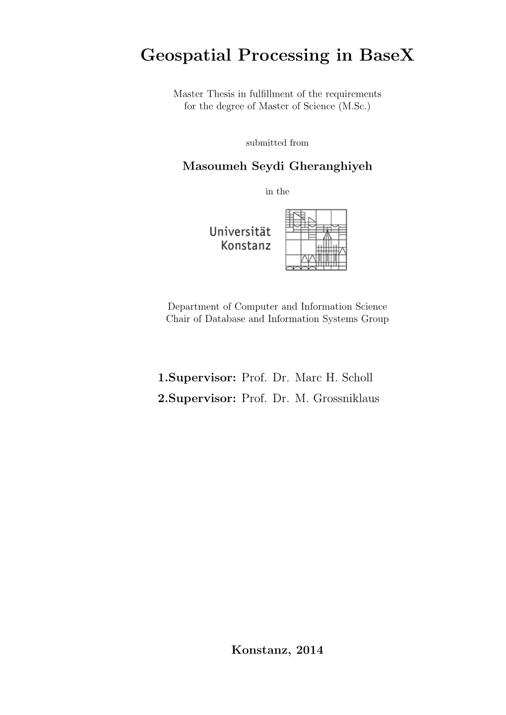 Geospatial Processing in Basex