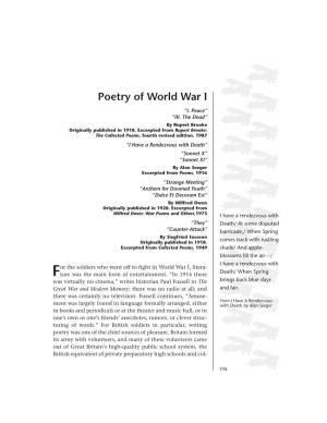 Poetry-Of-World-War-I.Pdf