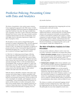 Predictive Policing: Preventing Crime with Data and Analytics, (Washington, DC: IBM Center for the Business of in Governmentmanagement Government, 2013)