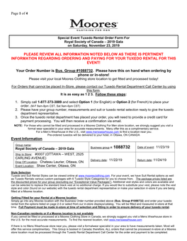 Moores Tuxedo Rental Form