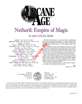 Netheril: Empire of Magic by Slade with Jim Butler