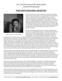 The Edith Kramer Archives