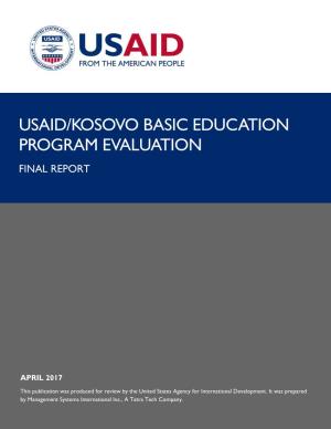 Usaid/Kosovo Basic Education Program Evaluation Final Report