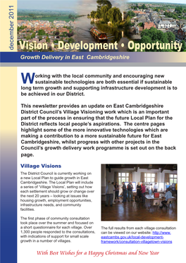 Vision • Development • Opportunity Growth Delivery in East Cambridgeshire