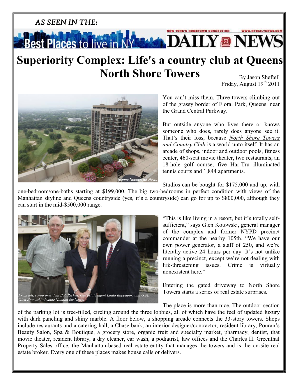 Superiority Complex: Life's a Country Club at Queens North Shore Towers