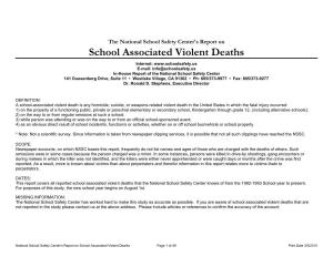 School Associated Violent Deaths