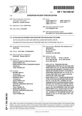 Alpha-Sialon Powder and Process for Producing The