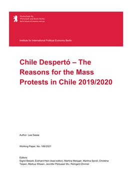 The Reasons for the Mass Protests in Chile 2019/2020