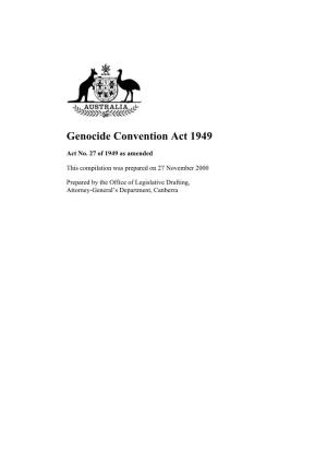 Genocide Convention Act 1949