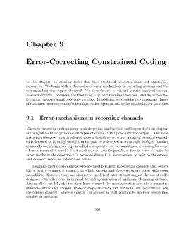 Chapter 9 Error-Correcting Constrained Coding
