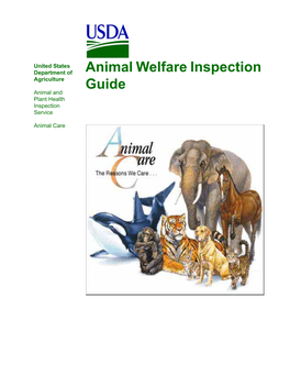 Animal Welfare Inspection Guide