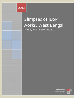 Glimpses of IDSP Works, West Bengal Done by IDSP Units in WB, 2011