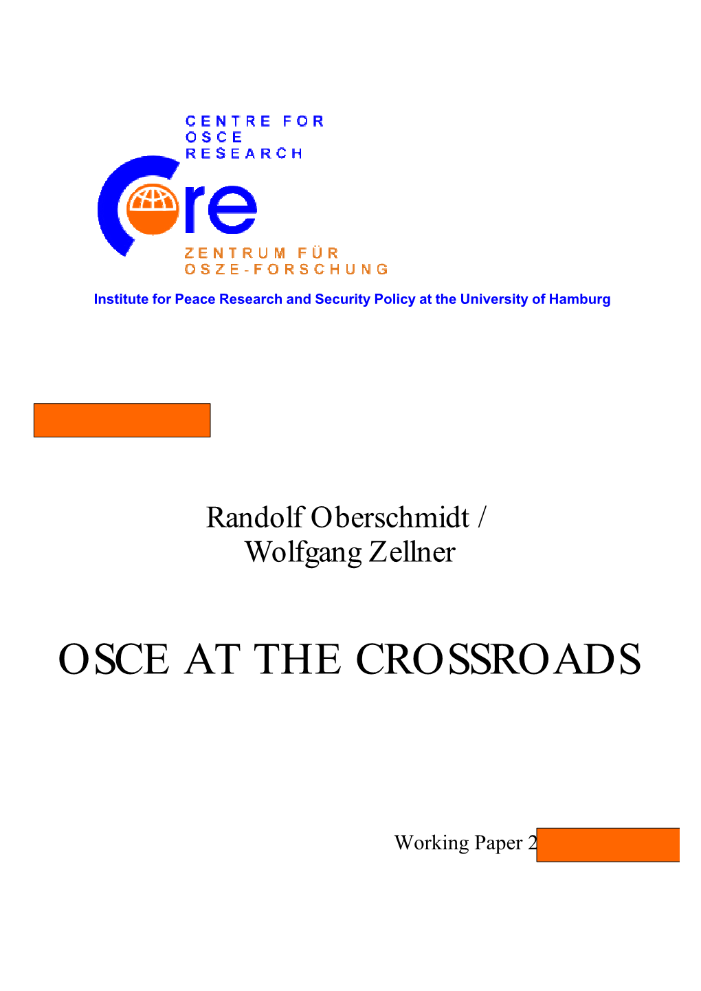 Osce at the Crossroads