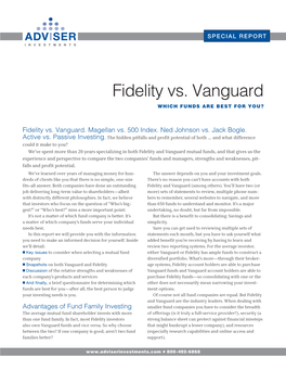 Fidelity Vs. Vanguard WHICH FUNDS ARE BEST for YOU?