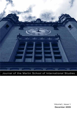 Journal of the Martin School of International Studies